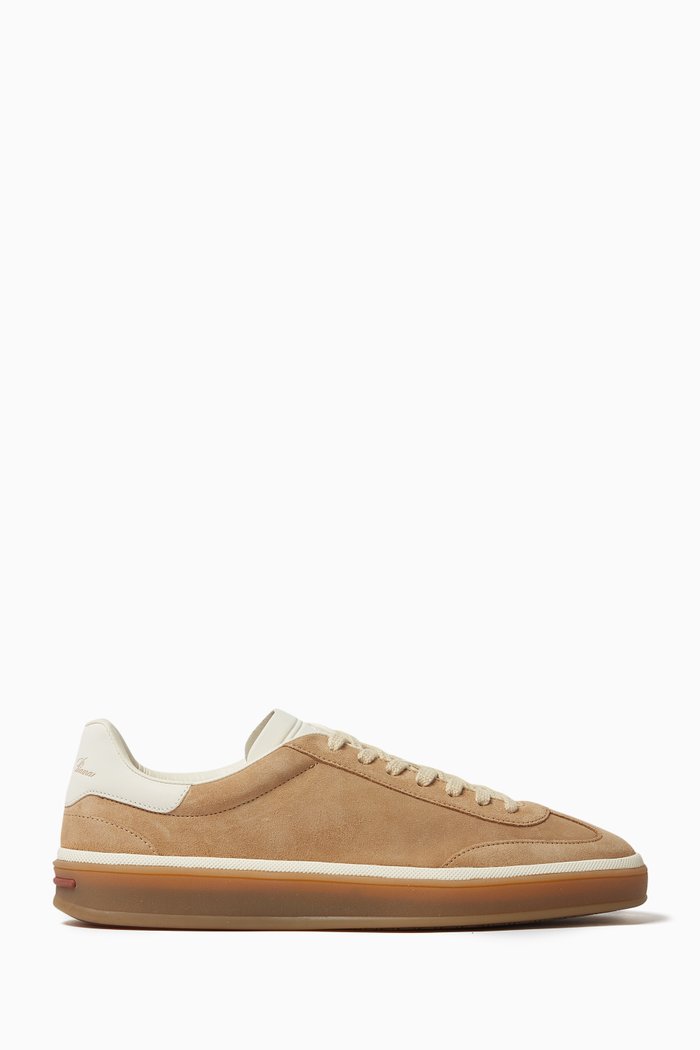 

Tennis Walk Sneakers in Suede, Neutral