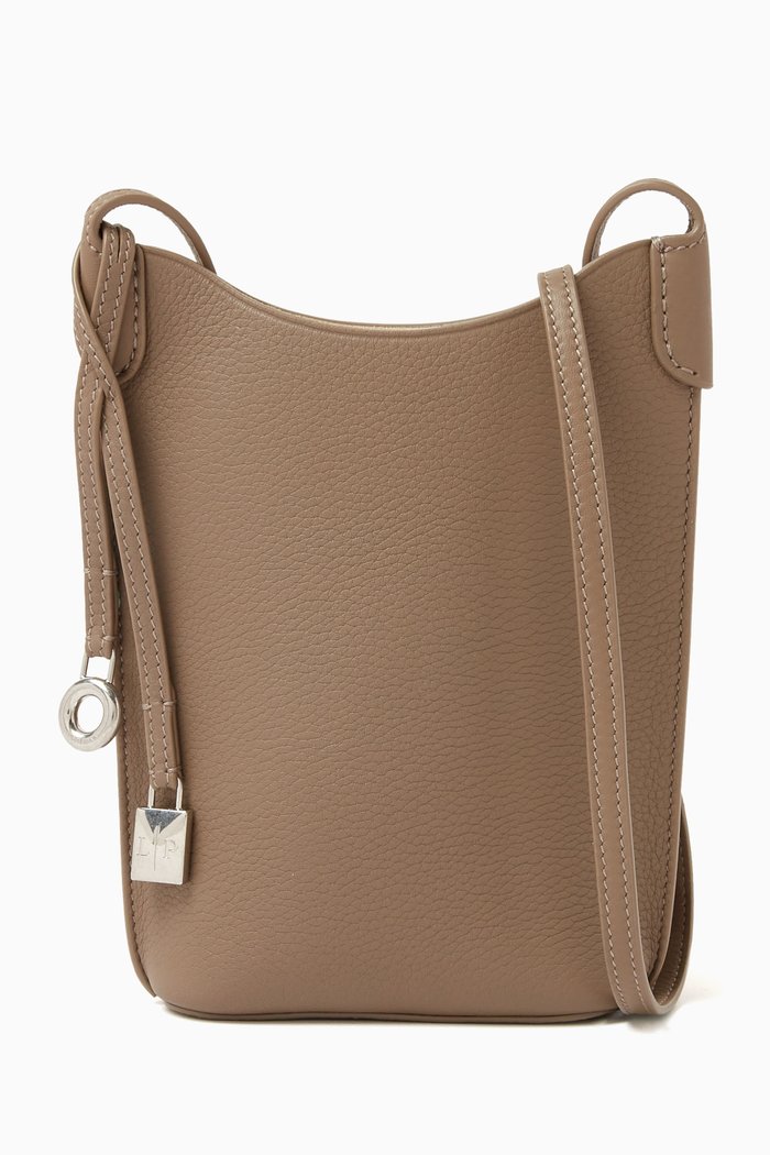 

Bale Phone Case in Calf Leather, Neutral