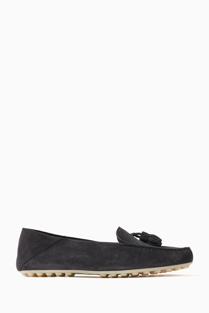 

Dot Sole Loafers in Suede, Blue