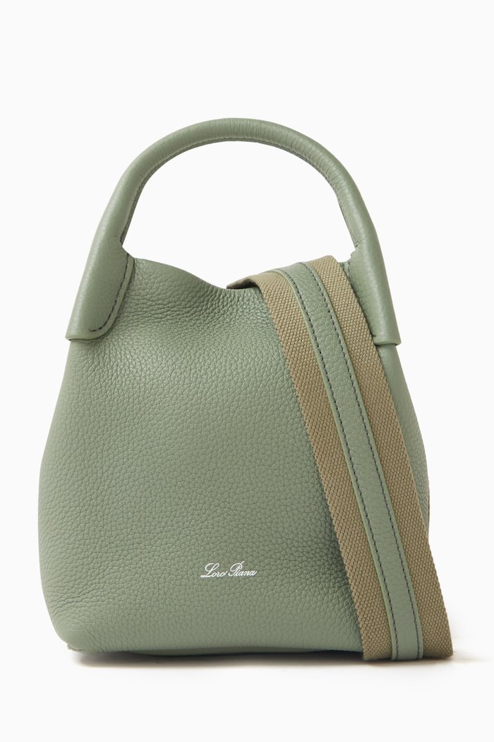 

Micro Bale Bag in Calfskin Leather, Green