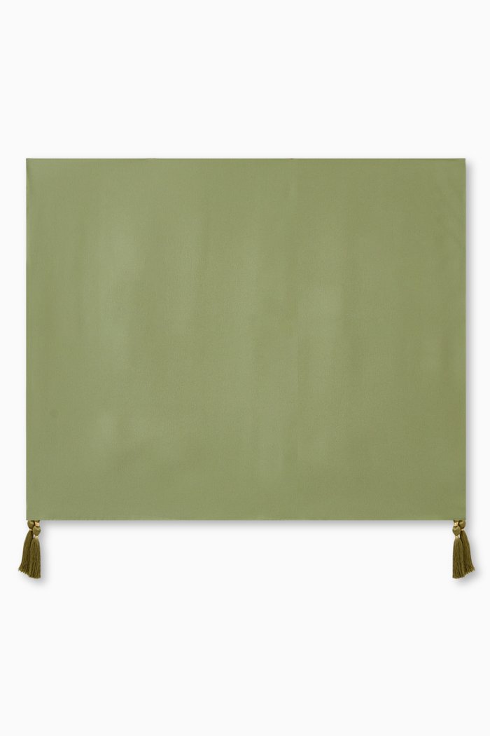 

Tassel Stole in Crepe de Chine, Green