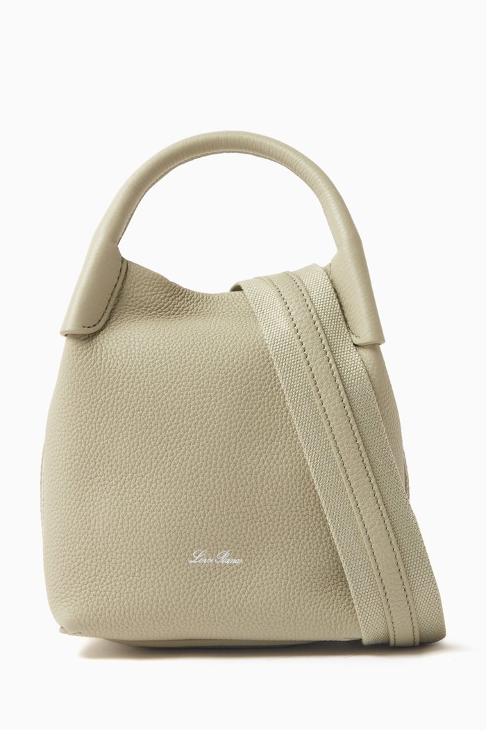 

Micro Bale Bag in Calfskin Leather, Green