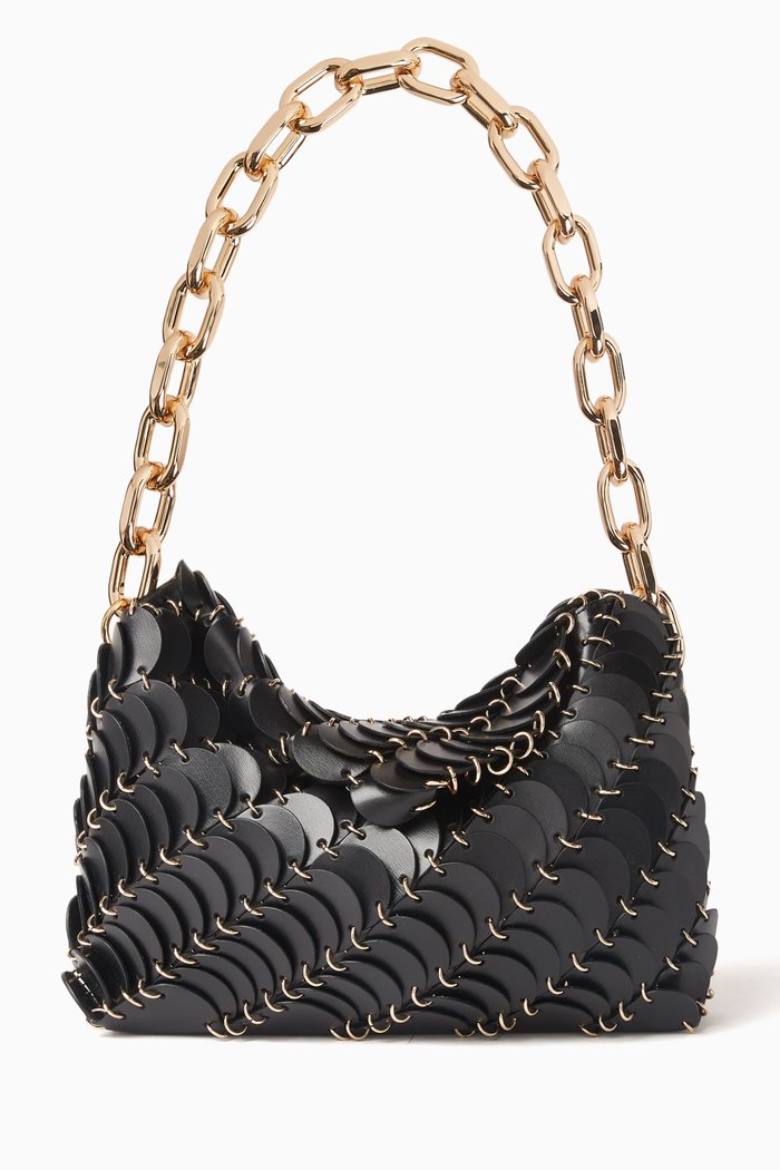 

Paco Shoulder Clutch Bag in Leather, Black