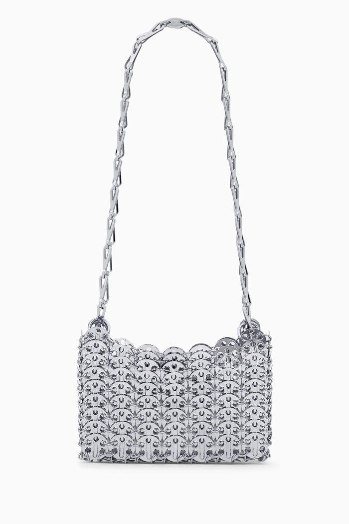 Mini Iconic 1969 Nano Shoulder Bag in Brass, Silver