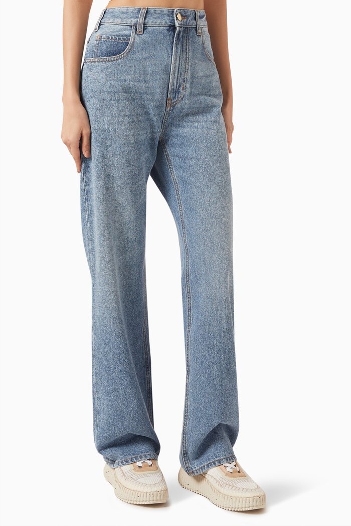

Flared Boyfriend Jeans, Blue