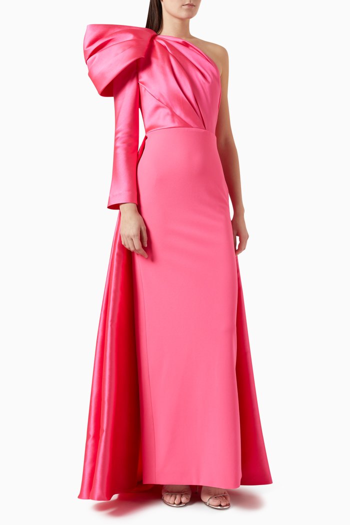 

Malia Maxi Dress in Crepe, Pink