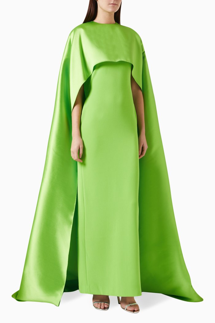 

Leni Maxi Dress in Crepe, Green