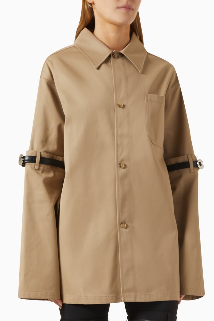 

Open Elbow Jacket in Canvas, Neutral