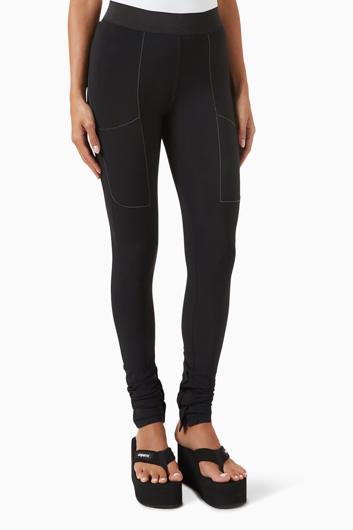 

C+ Zipped Pants, Black