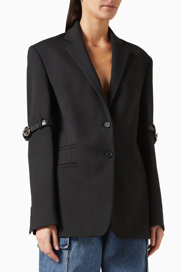 

Hybrid Oversized Tailored Jacket, Black