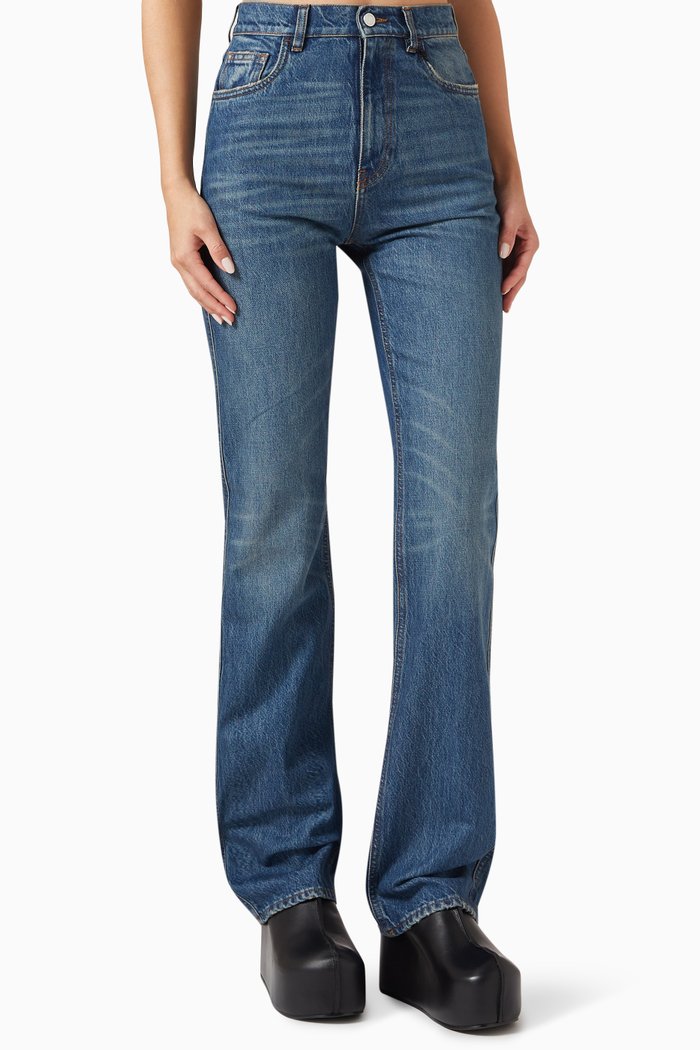 

Straight-leg Pants in Denim, Blue