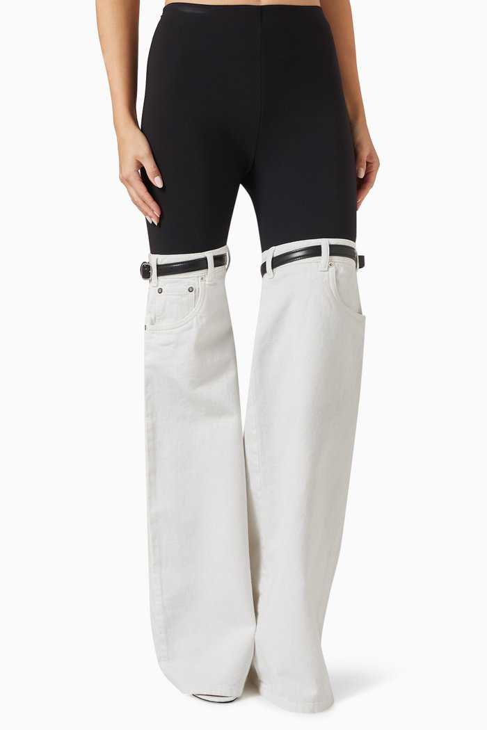 

Hybrid Jeans in Jersey & Denim, Black