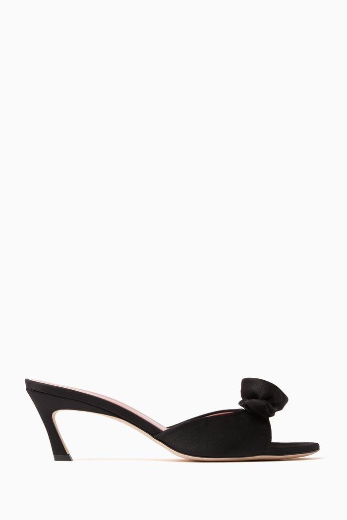 

Juliet 55 Sandals in Satin, Black
