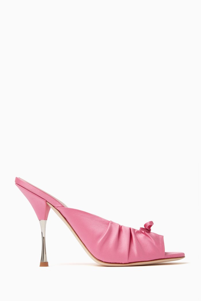 

Carla 105 Mule Sandals in Satin, Pink