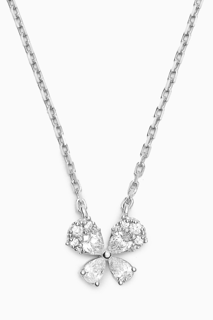 

Flora Diamond Chain Necklace in 18kt White Gold