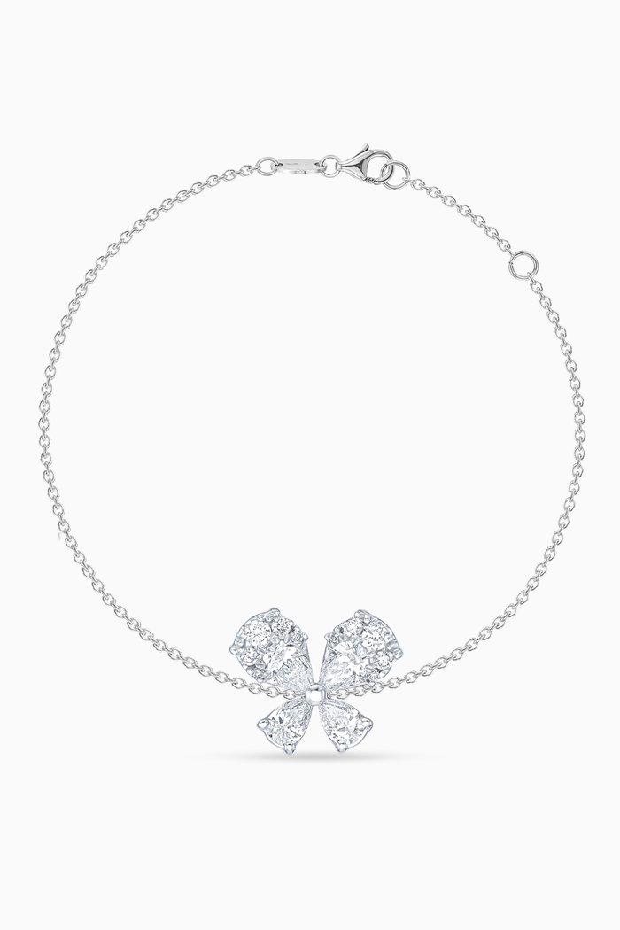 

Flora Diamond Bracelet in 18kt White Gold