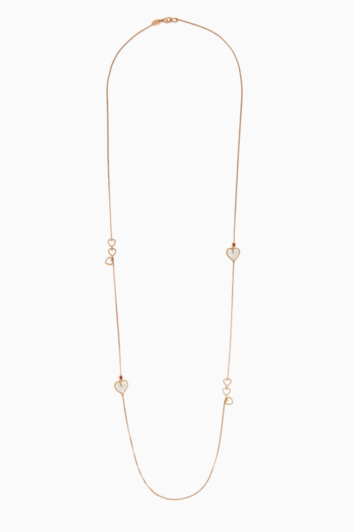 

Farfasha Petali del Mare Red Garnet Necklace in 18kt Rose Gold
