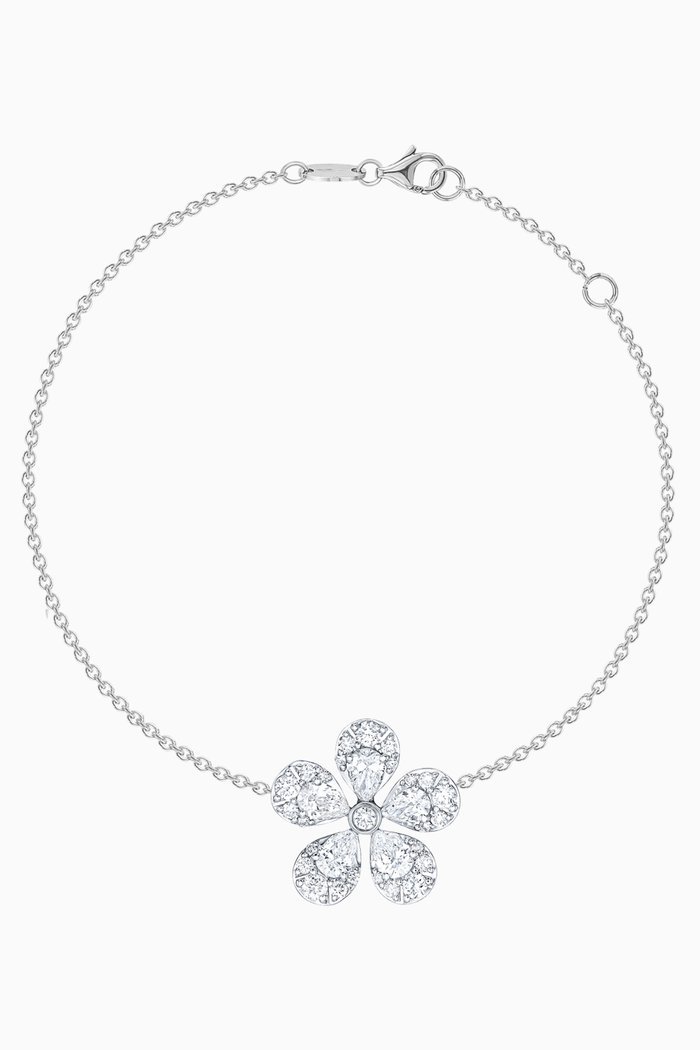 

Flora Diamond Bracelet in 18kt White Gold