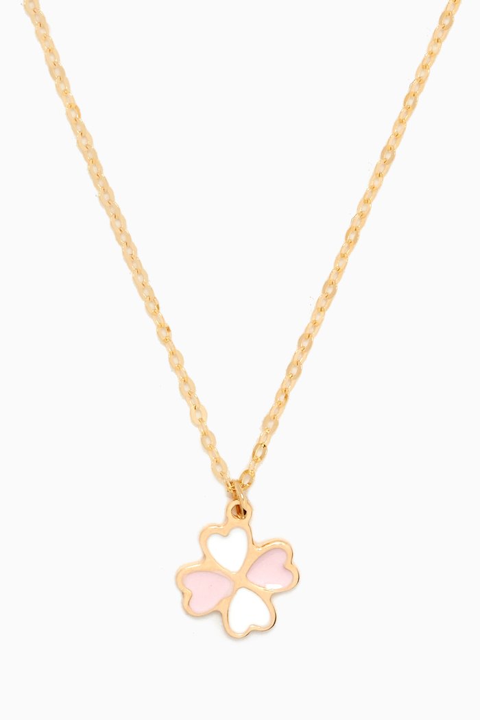 Ara Hearts Necklace in 18kt Gold, Yellow