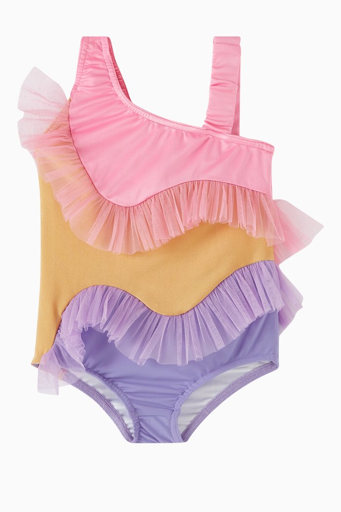 

Lana One-piece Swimsuit in Tulle, Pink