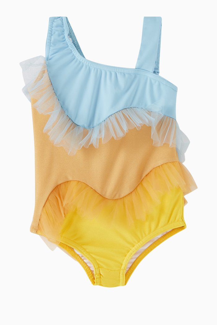 

Lana One-piece Swimsuit in Tulle, Yellow