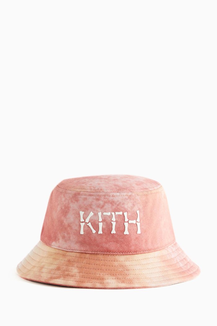 

Glow-In-The-Dark Skeleton Bucket Hat in Cotton Terry, Red