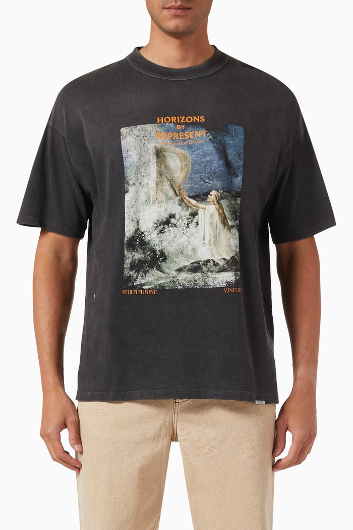 

Higher Truth T-Shirt in Cotton, Black