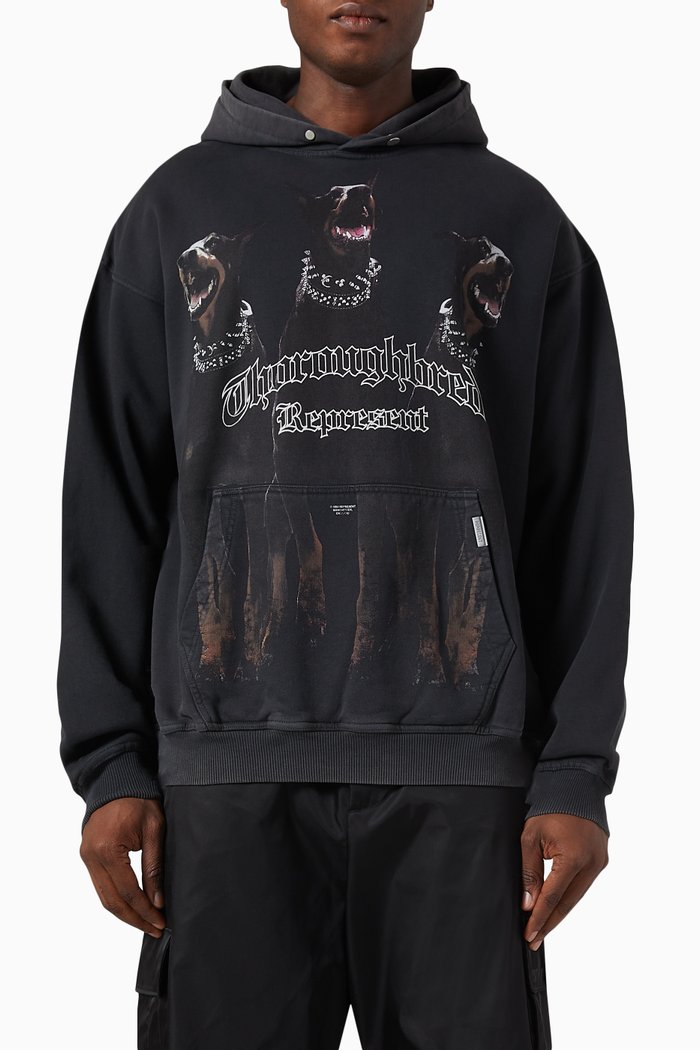 

Thoroughbred Hoodie in Loopback-jersey, Black
