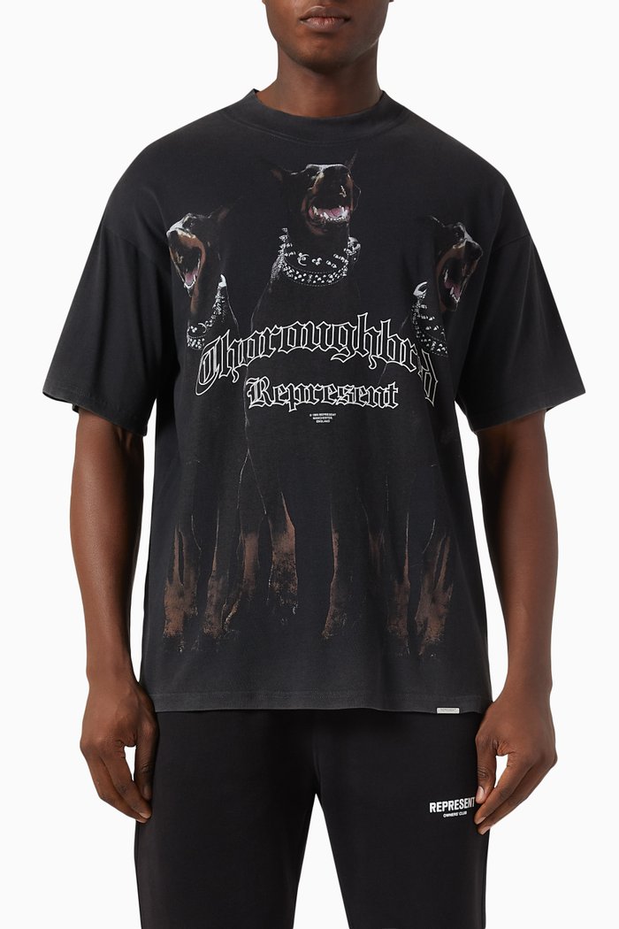 

Thoroughbred T-shirt in Cotton-jersey, Black