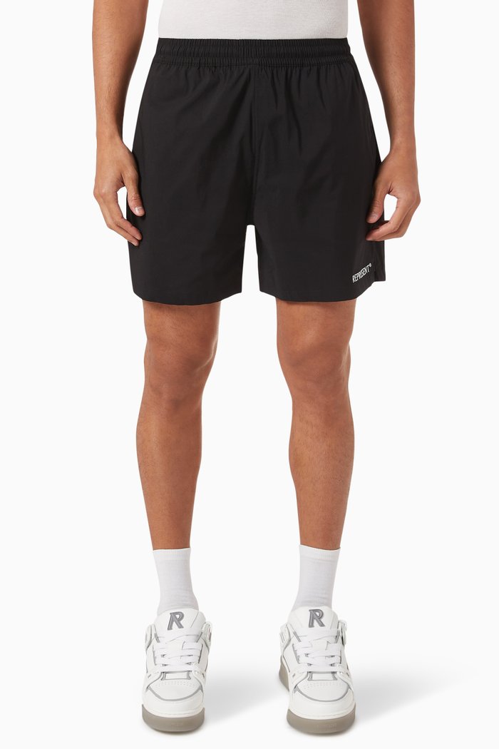 

Drawstring Waistband Shorts in Cotton-blend, Black