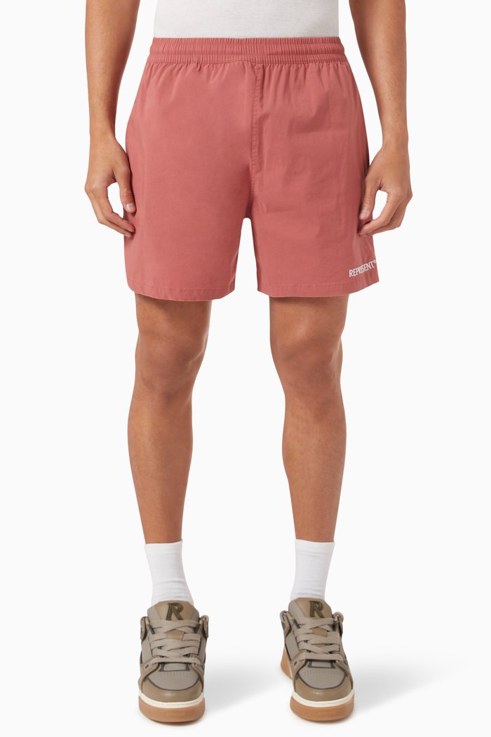 

Drawstring Waistband Shorts in Cotton-blend, Red