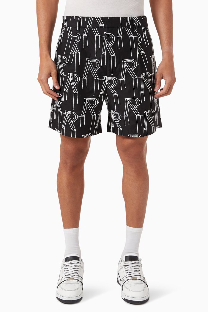 

Initial Tailored Shorts in Cotton, Black