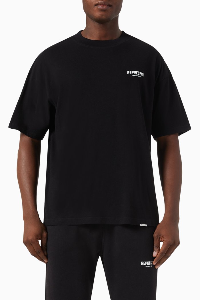 

Owners Club Logo T-shirt in Cotton-jersey, Black