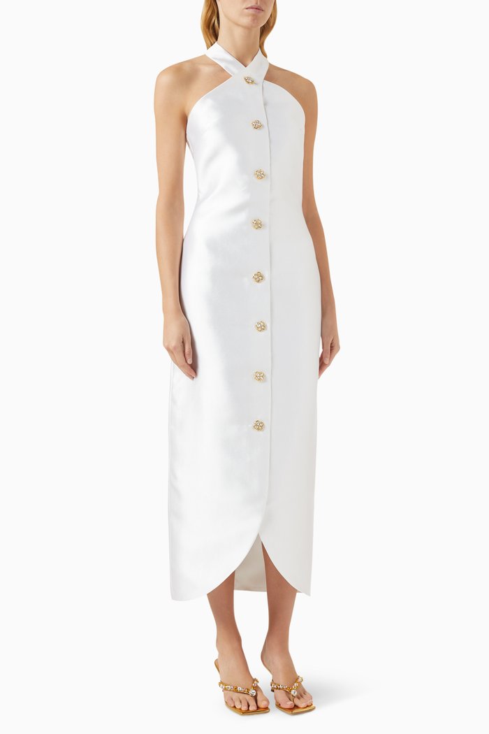 

The Promesse Dress in Mikado, Neutral