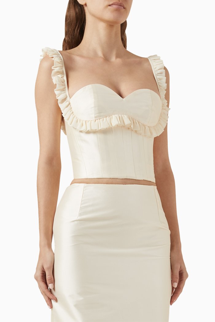 

Doux Nuages Top in Satin, Neutral