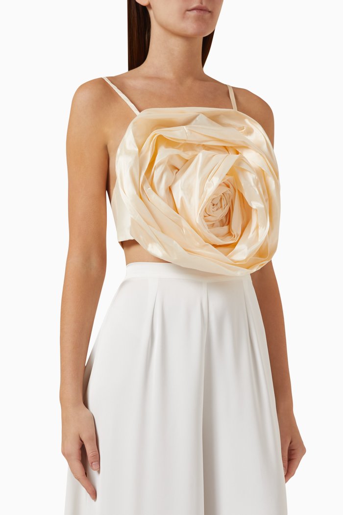 

Epine de Rose Bustier Top in Taffeta, Neutral