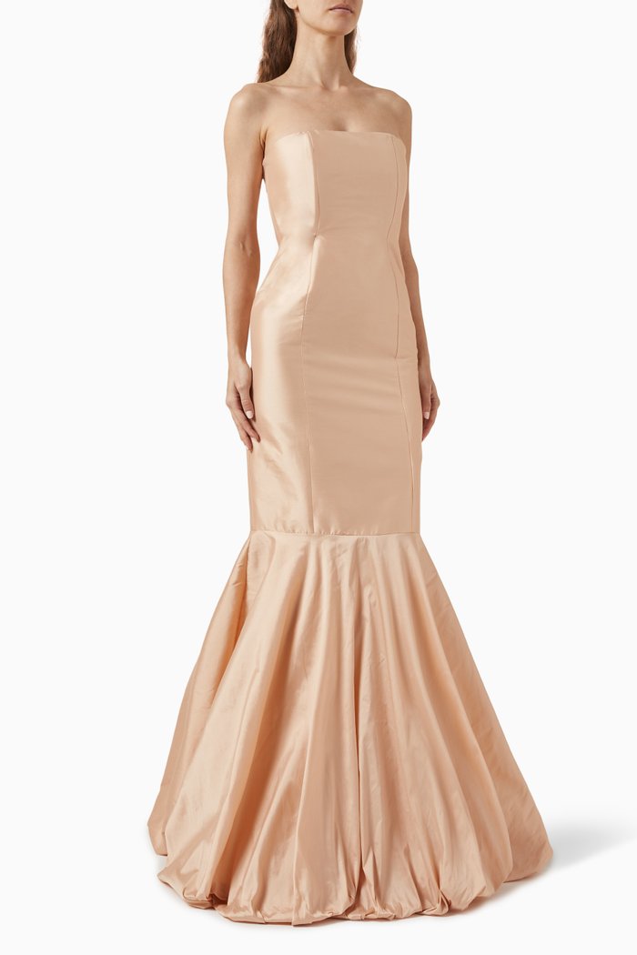 

Vent Leger Mermaid Maxi Dress in Taffeta, Pink