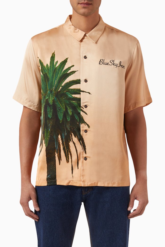 

Royal Palm Shirt in Recycled Viscose, Neutral