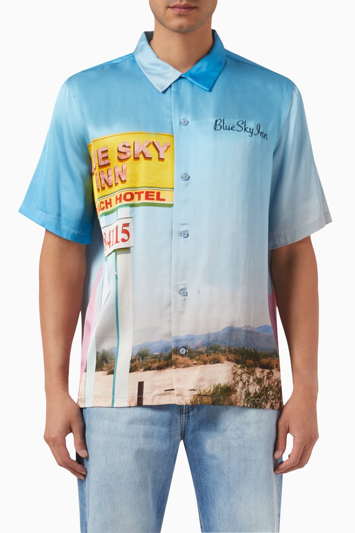 

Beach Hotel Shirt in Organic Viscose, Multicolour