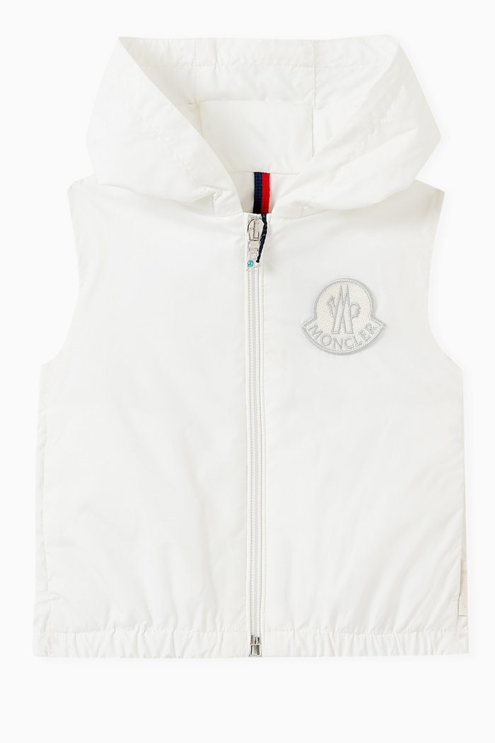 

Logo-patch Vest in Recycled Taffeta, White