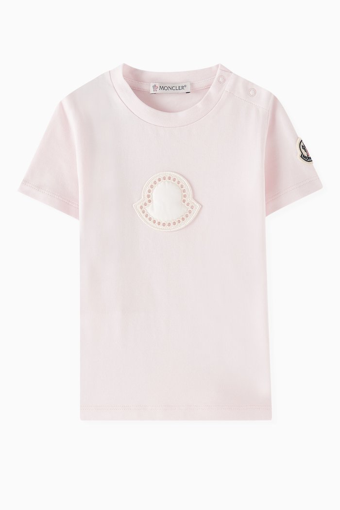 

Logo Patch T-shirt in Cotton Jersey, Pink