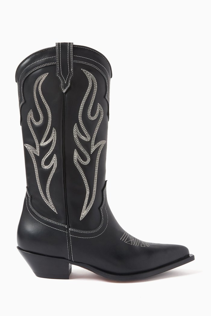 

Santa Fe Knee-high 35 Boot in Calf Leather, Black