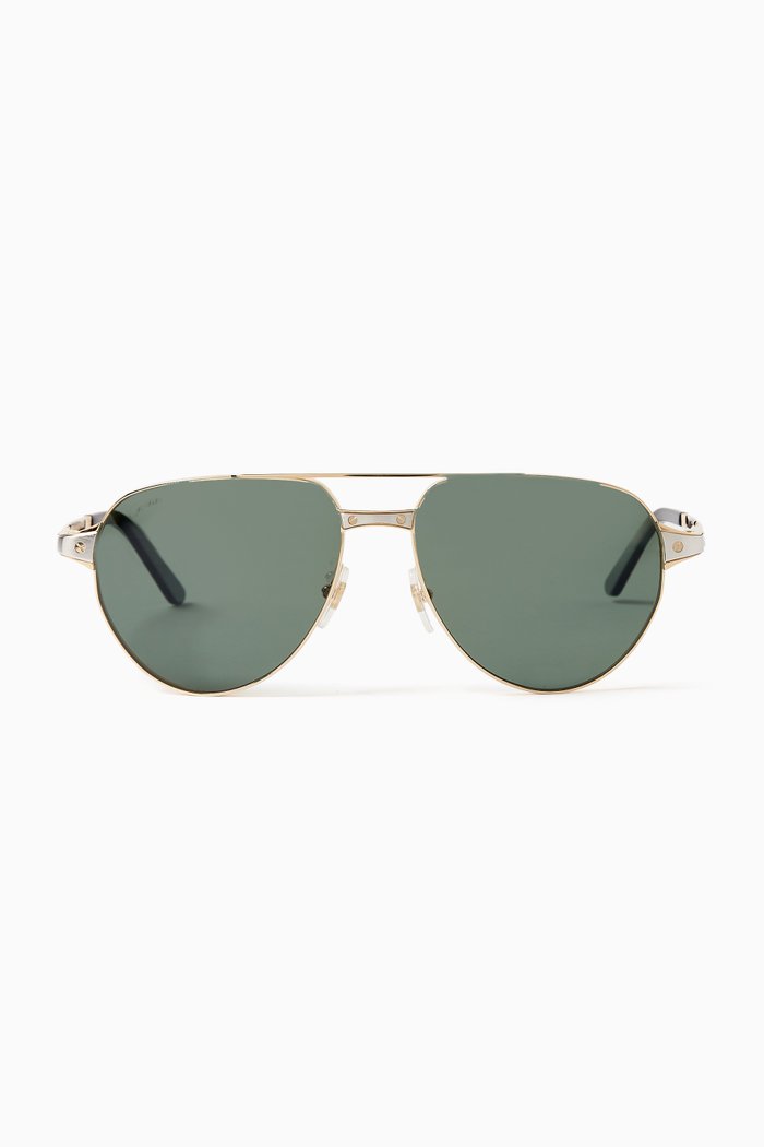 

Aviator Sunglasses in Metal, Gold