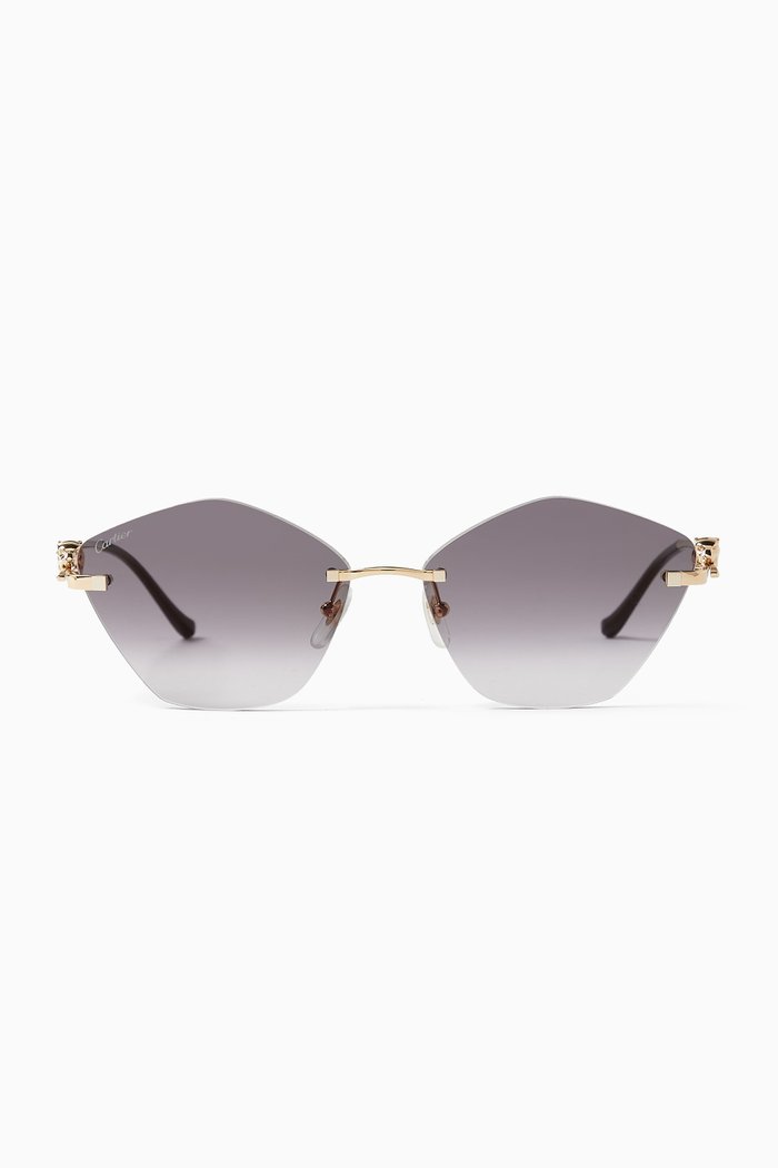 

Hexagonal Sunglasses in Metal, Grey