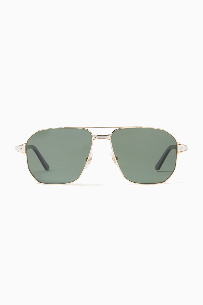 

XL Aviator Sunglasses in Metal, Gold