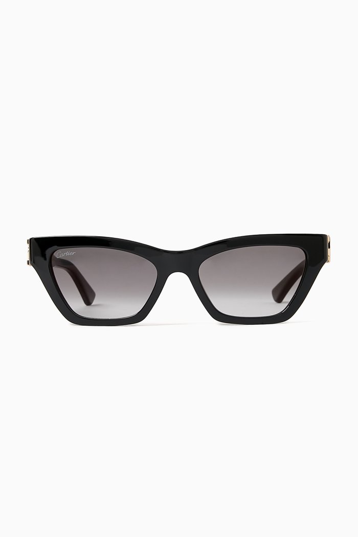 

Cat-eye Sunglasses in Acetate, Black
