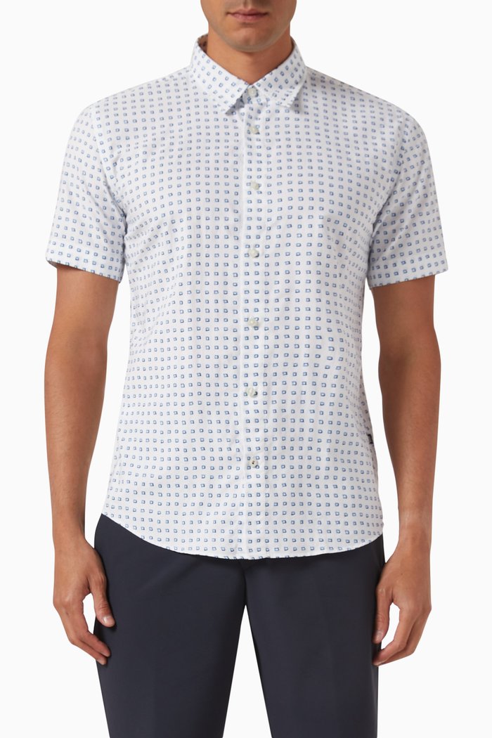 

Printed Shirt in Cotton, White