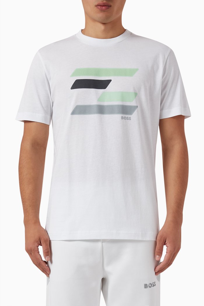 

Graphic Logo-print T-shirt in Cotton Jersey, White