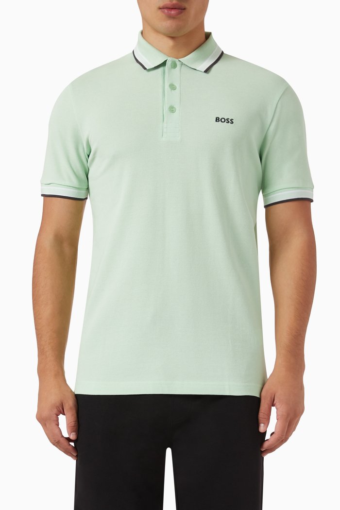 

Logo Polo Shirt in Cotton, Green