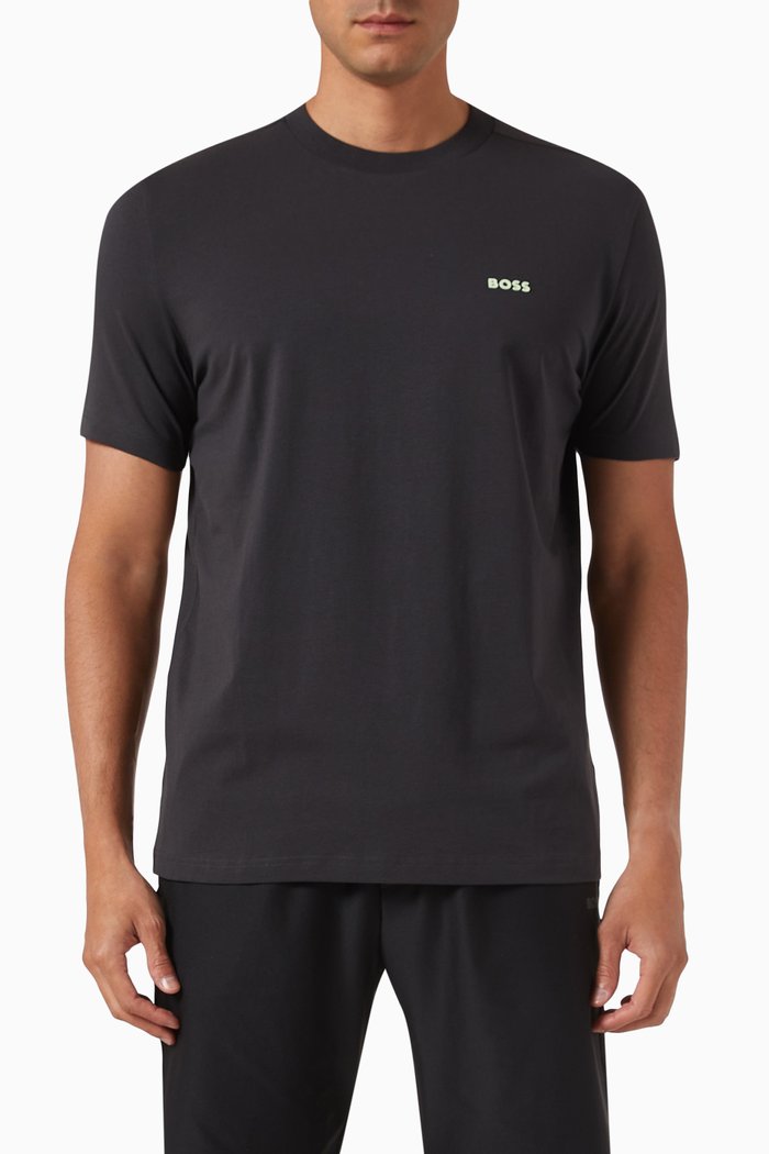 

Logo T-shirt in Cotton-stretch, Black
